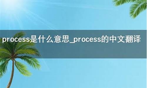 process是什么意思英语翻译成中文_process的意思